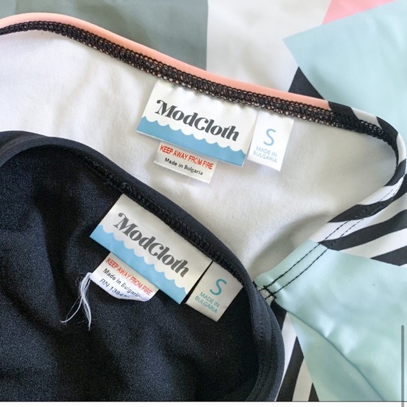 👙SALE $30 👙 NBW MODCLOTH Black and white swimsuit - Picture 5 of 10